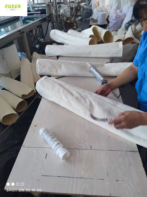 Chaussettes de filtre de 500GSM~550GSM Nomex Aramid avec la haute colle transparente de silicone