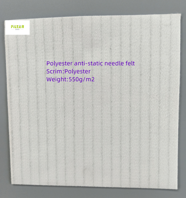 Le polyester 550GSM aiguille de tissu filtrant de 0,3 microns s'est senti