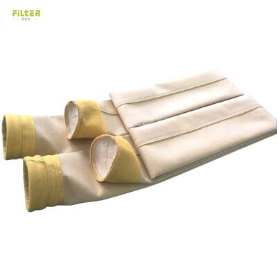Sacs de filtrage PTFE de taille personnalisée fabriqués à partir de tissu de filtrage 550 GSM P84 pour divers systèmes de collecte et de filtration de poussières industrielles