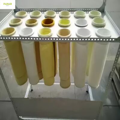 Sacs filtrants pour dépoussiéreur en polyester, Nomex, PTFE, PPS, P84, fibre de verre pour la collecte de poussière dans les cimenteries, les mines de charbon et les aciéries