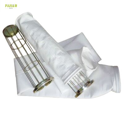 Sac filtrant industriel en PTFE avec revêtement hydrofuge et oléofuge et haute résistance à la traction pour applications de combustion