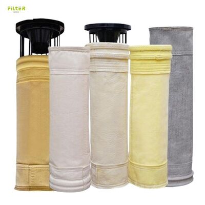 Sac de filtre industriel en polyester avec filtrage par aiguille et fond renforcé pour des performances dans les systèmes de collecte de poussière