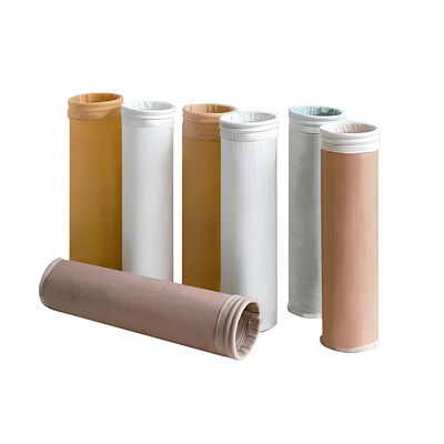 Sac de filtre en fibre de verre durable, aiguille perforée, fond renforcé en feutre de polyester, adapté aux applications de collecte de poussières industrielles
