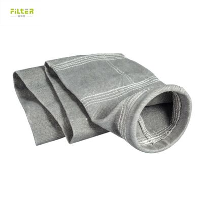Sacs filtrants industriels à haute température fabriqués à partir de feutre de polyester perforé à l'aiguille avec fond renforcé pour la collecte des poussières