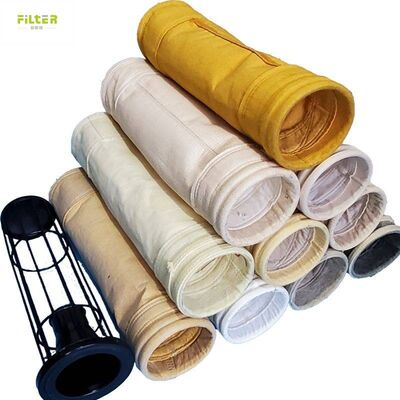 Sacs filtrants à manches de qualité industrielle, dotés d'un feutre de polyester aiguilleté et d'un fond renforcé pour des performances de filtration de la poussière