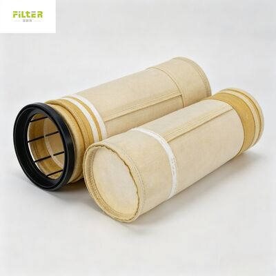 Sacs de filtre à poussière lourds pour les systèmes de baghouse. PPS résistant aux acides, Aramid haute résistance à la chaleur et à l'usure, fibre de verre pour les gaz de combustion à température extrême.