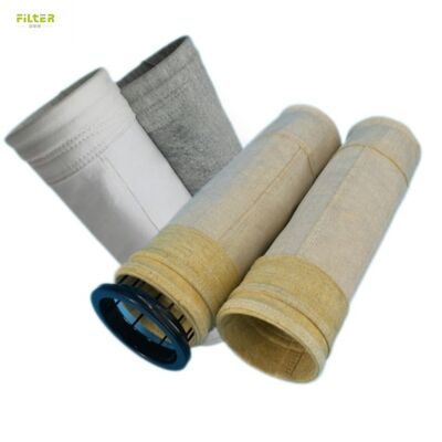 Sac filtrant anti-poussière haute température Aramid Nomex avec membrane PTFE pour incinérateur de déchets