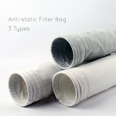 Sachets filtre de tissu antistatique de polyester pour le collecteur de poussière