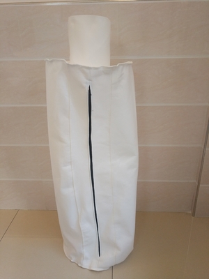 Ba blanc adapté aux besoins du client de filtre de polyester, sachet filtre de la poussière de traitement de l'eau