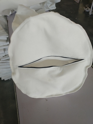 Sachet filtre liquide adapté aux besoins du client de polyester blanc de tirette pour le traitement de l'eau