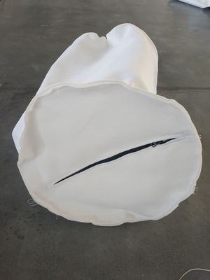 Sachet filtre liquide adapté aux besoins du client de polyester blanc de tirette pour le traitement de l'eau