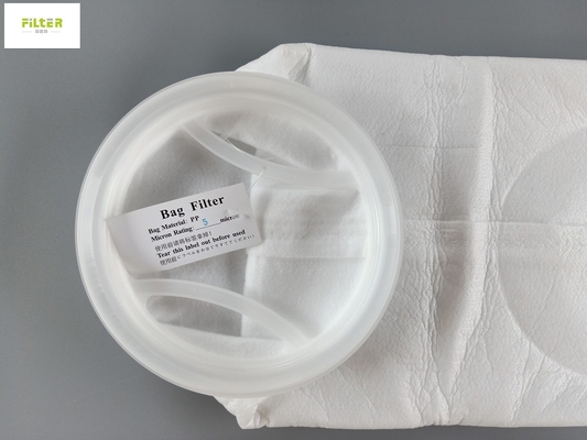 Sachet filtre liquide chaud de la fonte pp 5 microns avec l'anneau en plastique