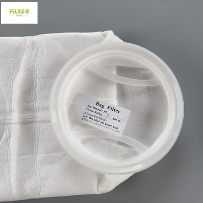 Sachet filtre de polypropylène en nylon avec le corps chaud 5 de fonte 50 100 200 300 microns